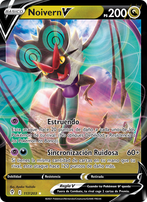 Noivern V 117 — Cielos Evolutivos (Spanish Pokémon TCG card)
