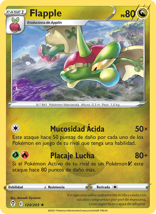 Flapple 120 — Cielos Evolutivos (Spanish Pokémon TCG card)