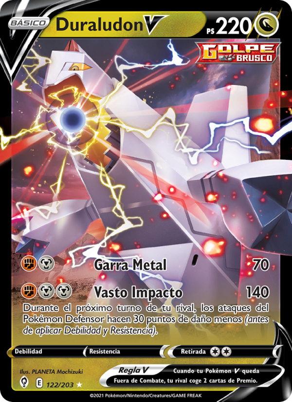 Duraludon V 122 — Cielos Evolutivos (Spanish Pokémon TCG card)