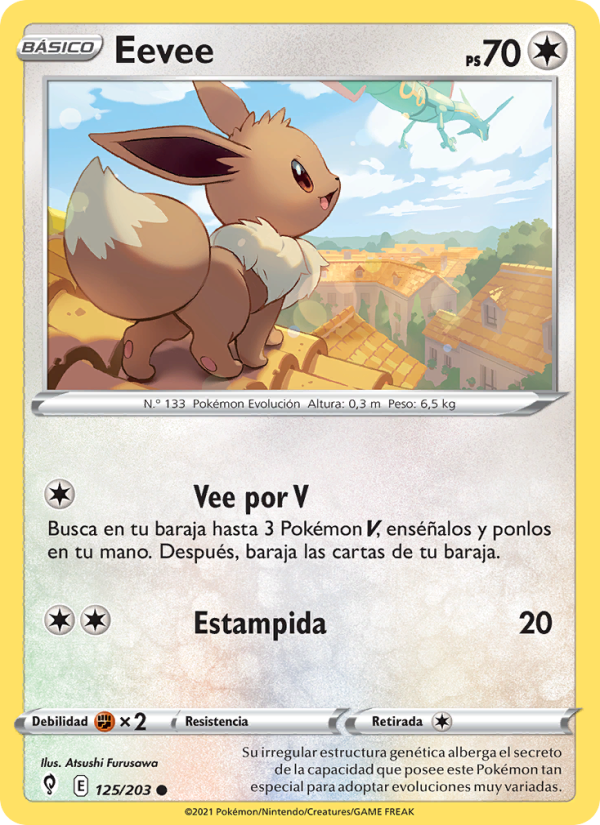 Eevee 125 — Cielos Evolutivos (Spanish Pokémon TCG card)