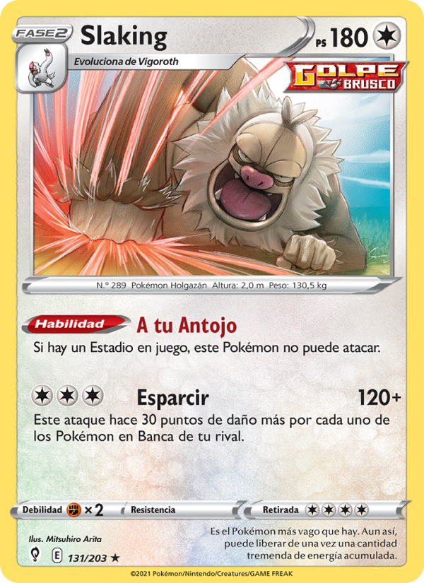 Slaking 131 — Cielos Evolutivos (Spanish Pokémon TCG card)