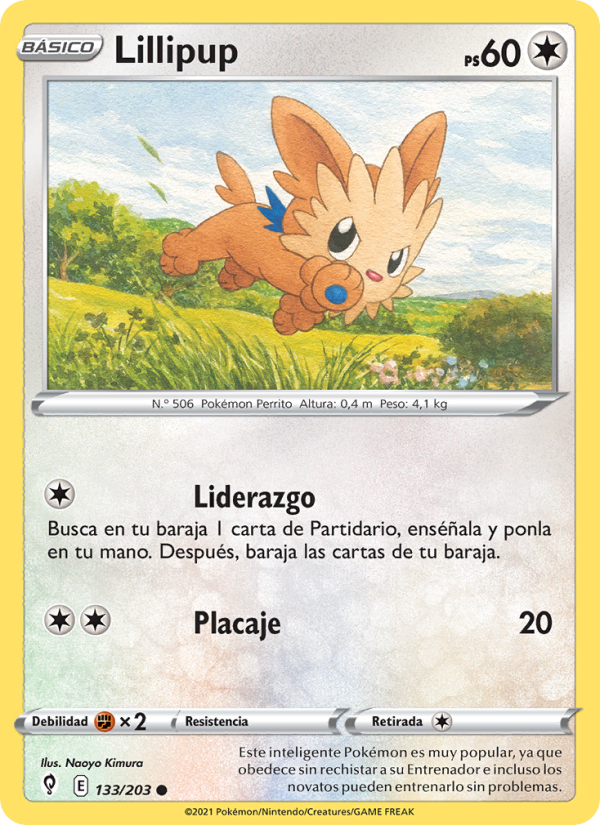 Lillipup 133 — Cielos Evolutivos (Spanish Pokémon TCG card)