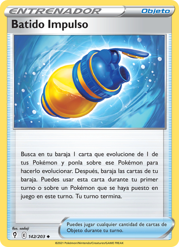 Batido Impulso 142 — Cielos Evolutivos (Spanish Pokémon TCG card)
