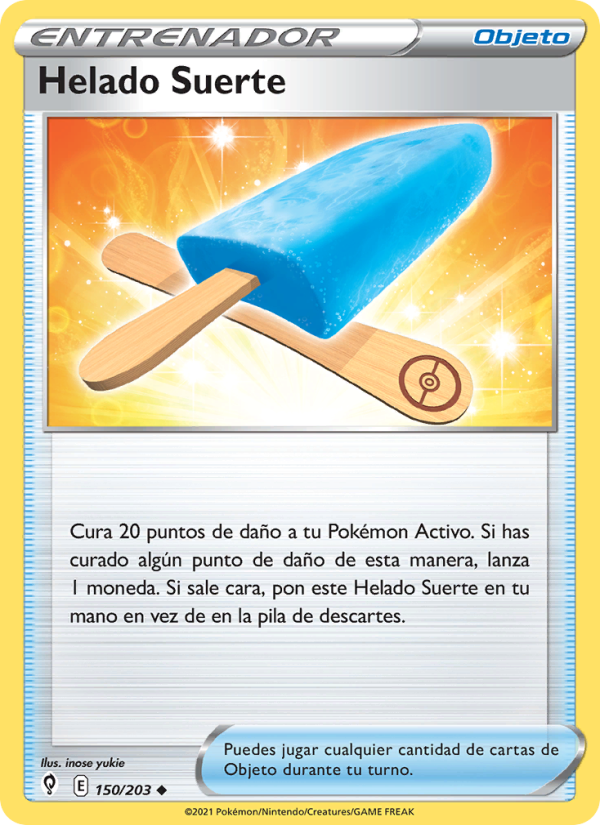 Helado Suerte 150 — Cielos Evolutivos (Spanish Pokémon TCG card)