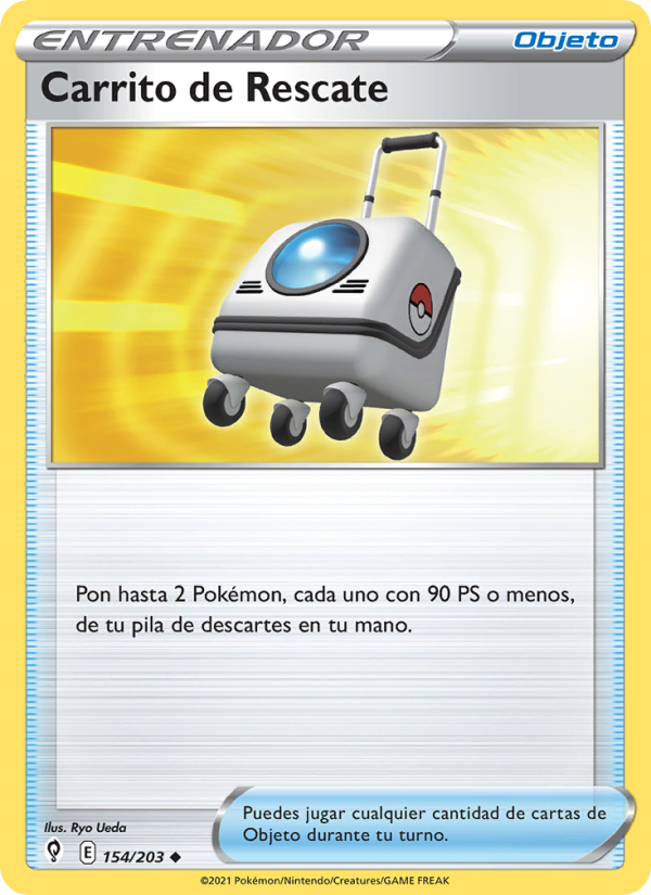 Carrito de Rescate 154 — Cielos Evolutivos (Spanish Pokémon TCG card)
