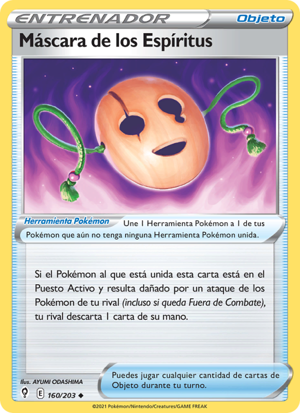 Máscara de los Espíritus 160 — Cielos Evolutivos (Spanish Pokémon TCG card)