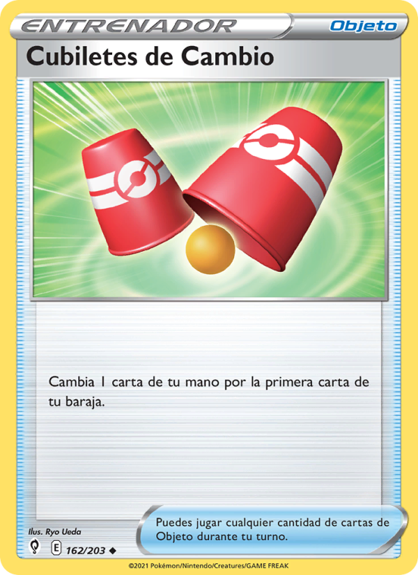 Cubiletes de Cambio 162 — Cielos Evolutivos (Spanish Pokémon TCG card)
