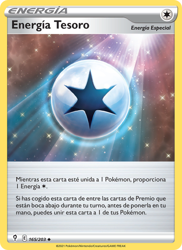 Energía Tesoro 165 — Cielos Evolutivos (Spanish Pokémon TCG card)