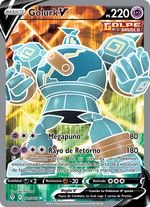 Golurk V 181 — Cielos Evolutivos (Spanish Pokémon TCG card)