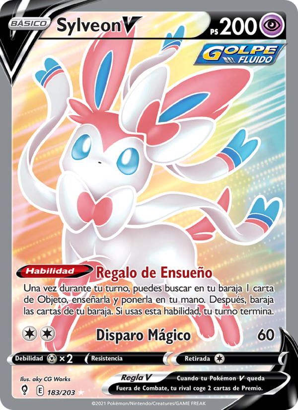 Sylveon V 183 — Cielos Evolutivos (Spanish Pokémon TCG card)