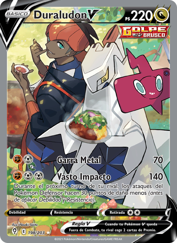 Duraludon V 198 — Cielos Evolutivos (Spanish Pokémon TCG card)