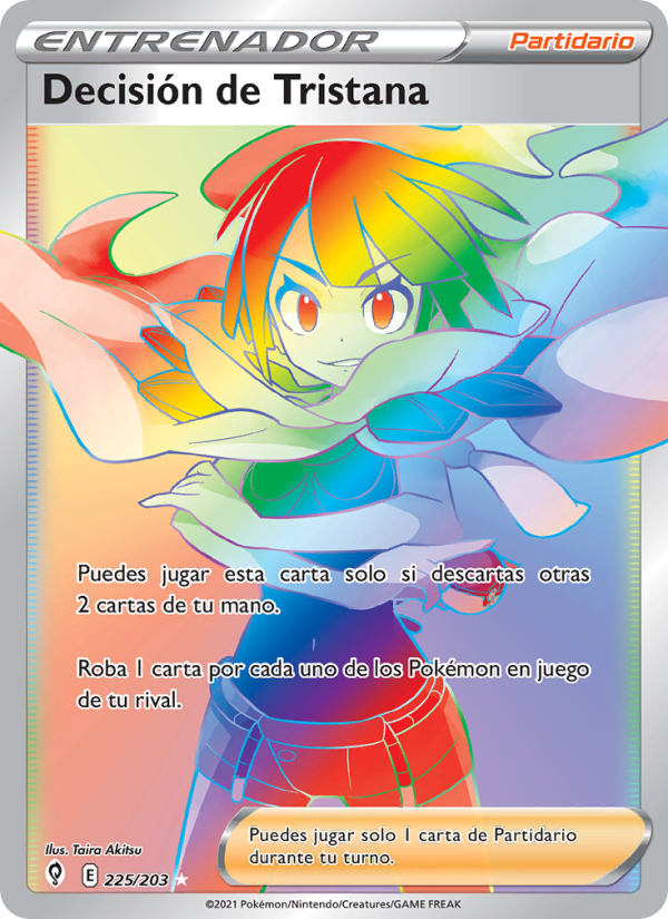Decisión de Tristana 225 — Cielos Evolutivos (Spanish Pokémon TCG card)