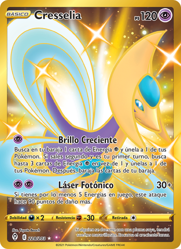 Cresselia 228 — Cielos Evolutivos (Spanish Pokémon TCG card)