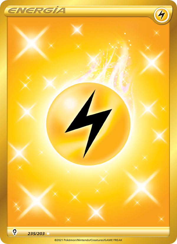 Energía Rayo 235 — Cielos Evolutivos (Spanish Pokémon TCG card)