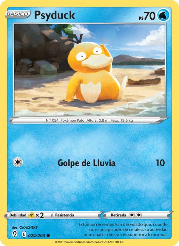 Psyduck 24 — Cielos Evolutivos (Spanish Pokémon TCG card)