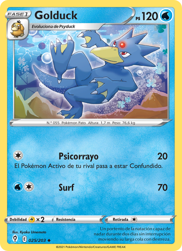 Golduck 25 — Cielos Evolutivos (Spanish Pokémon TCG card)