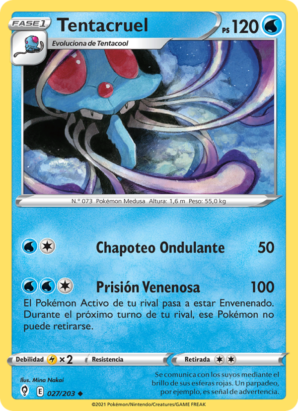 Tentacruel 27 — Cielos Evolutivos (Spanish Pokémon TCG card)