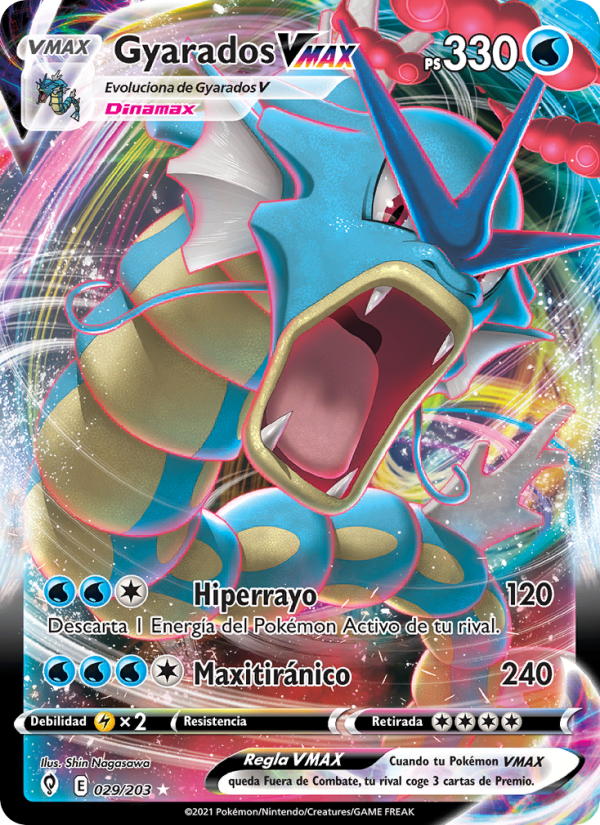 Gyarados VMAX 29 — Cielos Evolutivos (Spanish Pokémon TCG card)