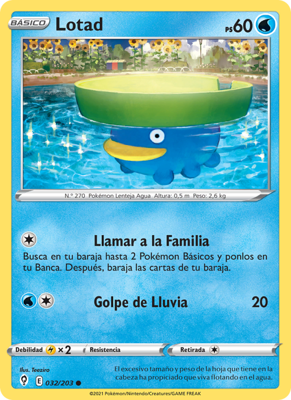 Lotad 32 — Cielos Evolutivos (Spanish Pokémon TCG card)