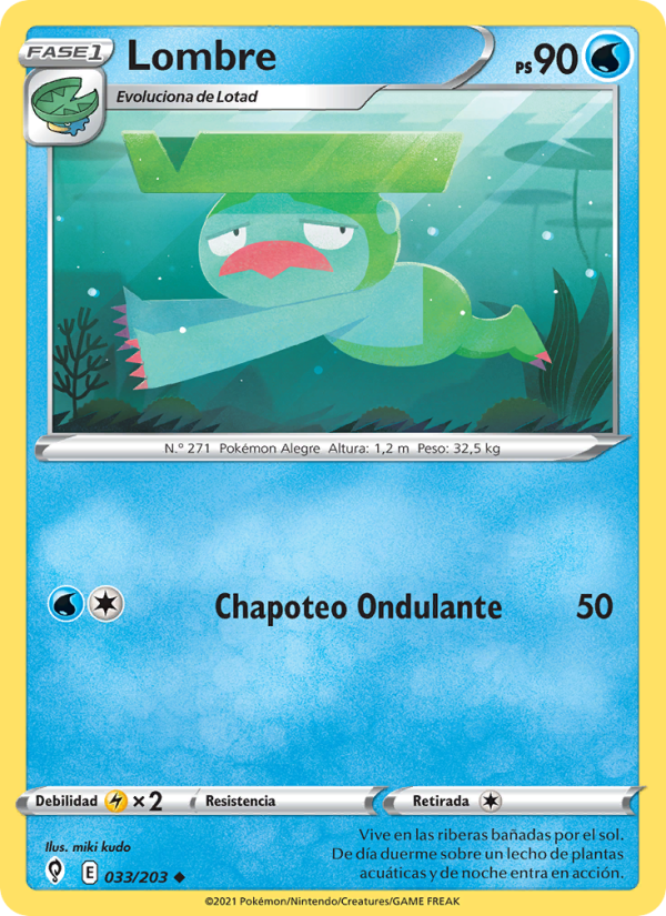 Lombre 33 — Cielos Evolutivos (Spanish Pokémon TCG card)