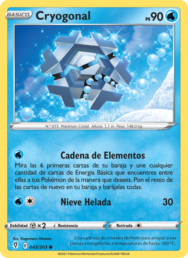 Cryogonal 43 — Cielos Evolutivos (Spanish Pokémon TCG card)