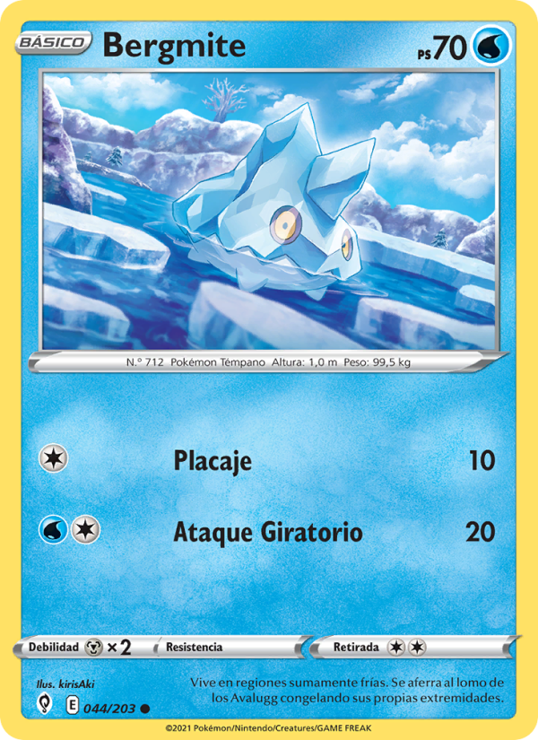 Bergmite 44 — Cielos Evolutivos (Spanish Pokémon TCG card)