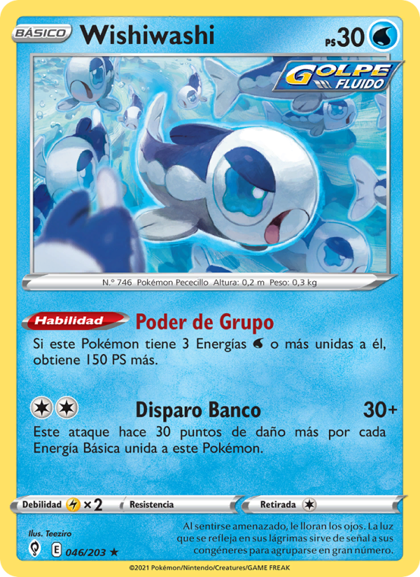 Wishiwashi 46 — Cielos Evolutivos (Spanish Pokémon TCG card)