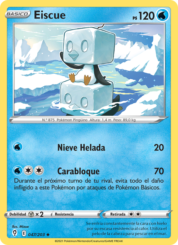 Eiscue 47 — Cielos Evolutivos (Spanish Pokémon TCG card)