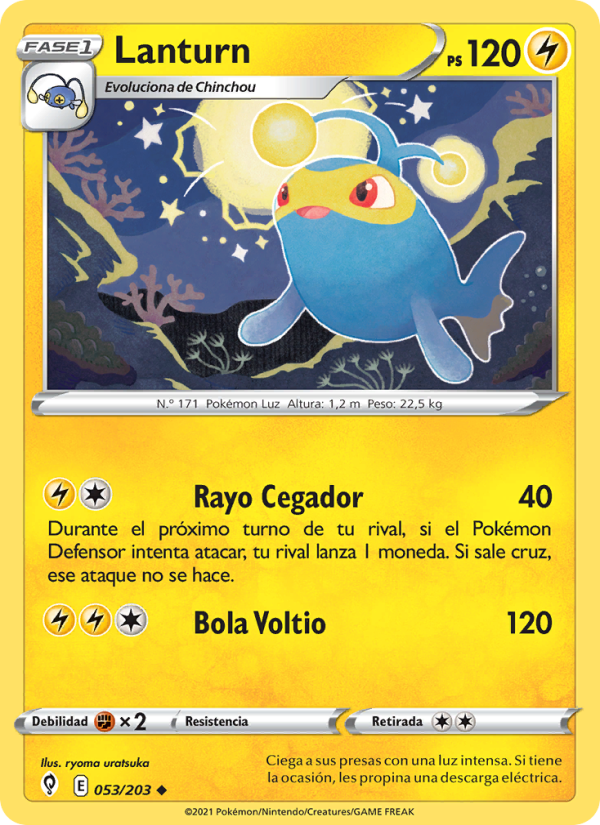 Lanturn 53 — Cielos Evolutivos (Spanish Pokémon TCG card)