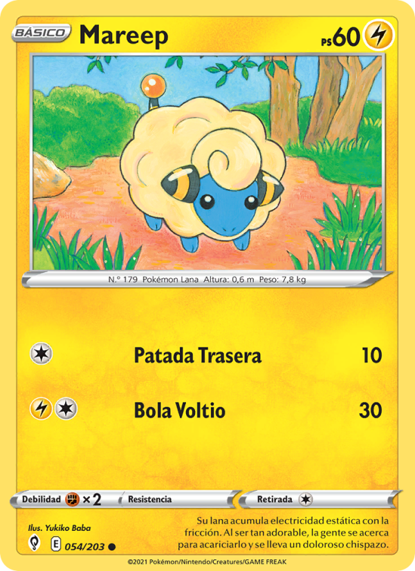 Mareep 54 — Cielos Evolutivos (Spanish Pokémon TCG card)