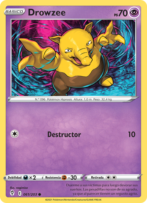 Drowzee 61 — Cielos Evolutivos (Spanish Pokémon TCG card)
