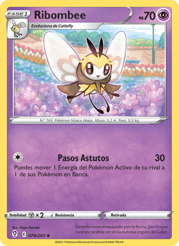 Ribombee 79 — Cielos Evolutivos (Spanish Pokémon TCG card)