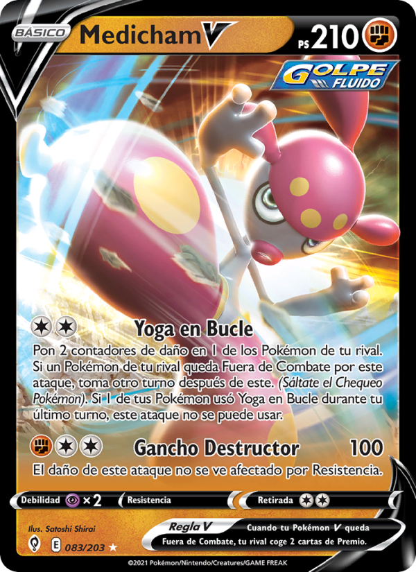 Medicham V 83 — Cielos Evolutivos (Spanish Pokémon TCG card)