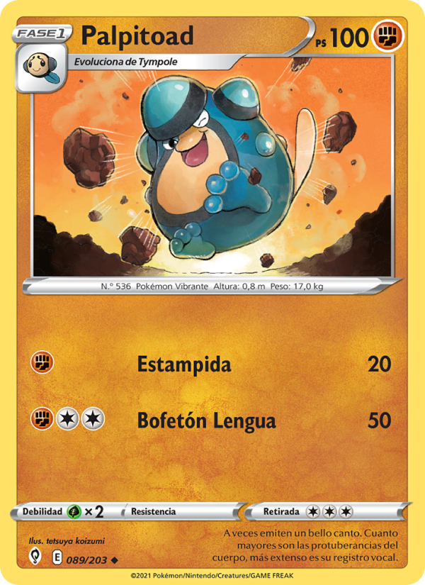 Palpitoad 89 — Cielos Evolutivos (Spanish Pokémon TCG card)