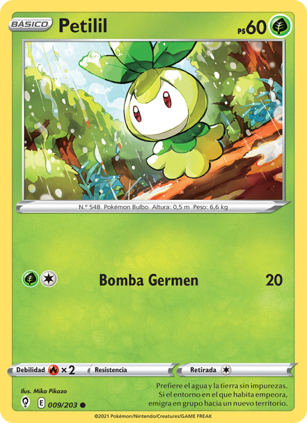 Petilil 9 — Cielos Evolutivos (Spanish Pokémon TCG card)