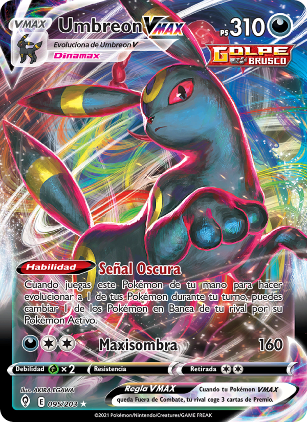 Umbreon VMAX 95 — Cielos Evolutivos (Spanish Pokémon TCG card)