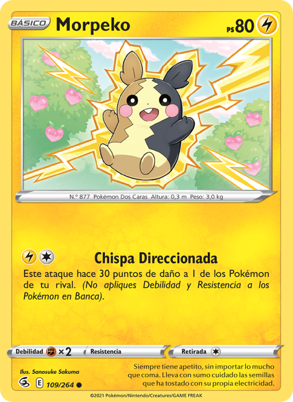 Morpeko 109 — Golpe Fusión (Spanish Pokémon TCG card)