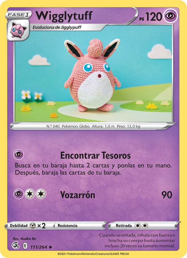 Wigglytuff 111 — Golpe Fusión (Spanish Pokémon TCG card)