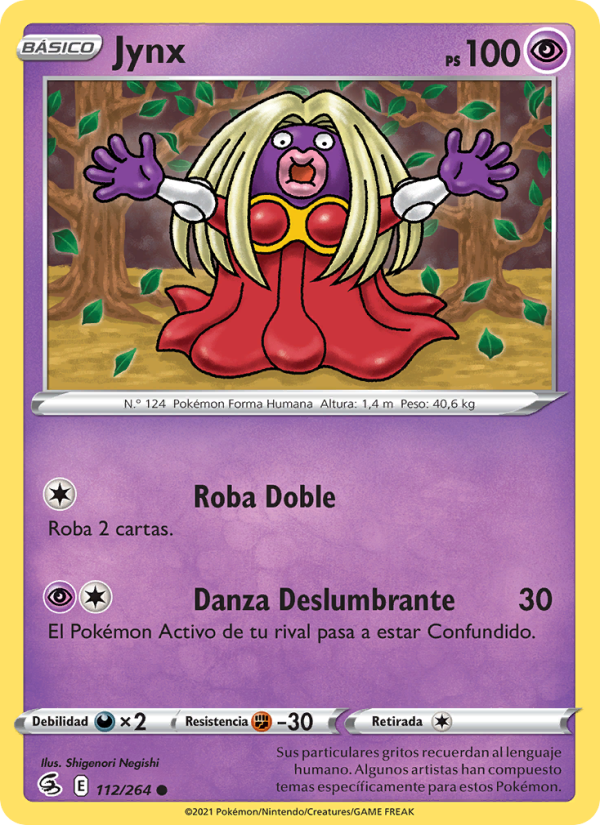 Jynx 112 — Golpe Fusión (Spanish Pokémon TCG card)