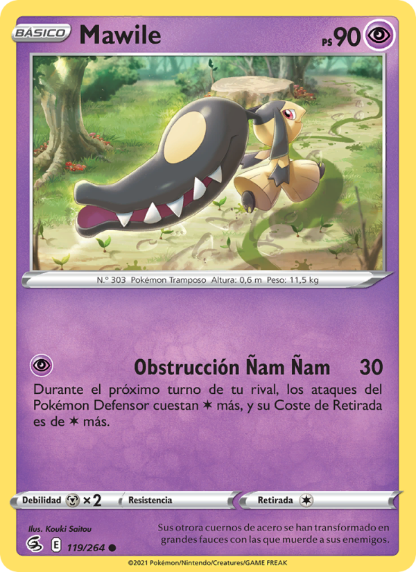 Mawile 119 — Golpe Fusión (Spanish Pokémon TCG card)