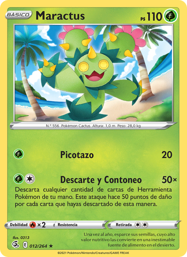 Maractus 12 — Golpe Fusión (Spanish Pokémon TCG card)