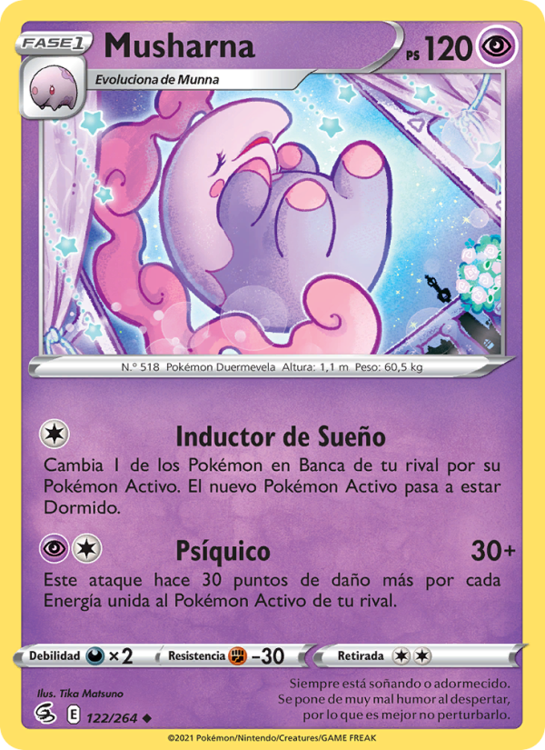 Musharna 122 — Golpe Fusión (Spanish Pokémon TCG card)
