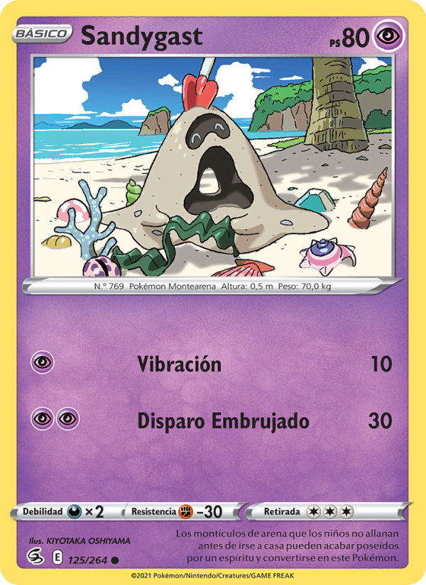 Sandygast 125 — Golpe Fusión (Spanish Pokémon TCG card)