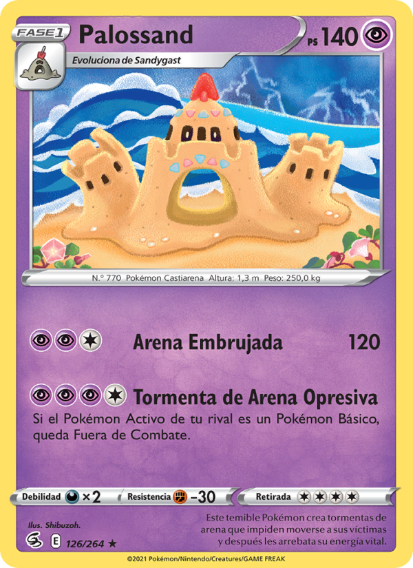 Palossand 126 — Golpe Fusión (Spanish Pokémon TCG card)