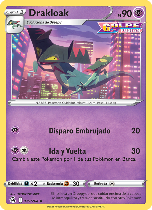Drakloak 129 — Golpe Fusión (Spanish Pokémon TCG card)