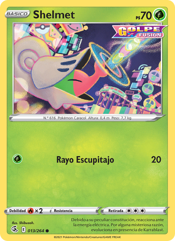 Shelmet 13 — Golpe Fusión (Spanish Pokémon TCG card)