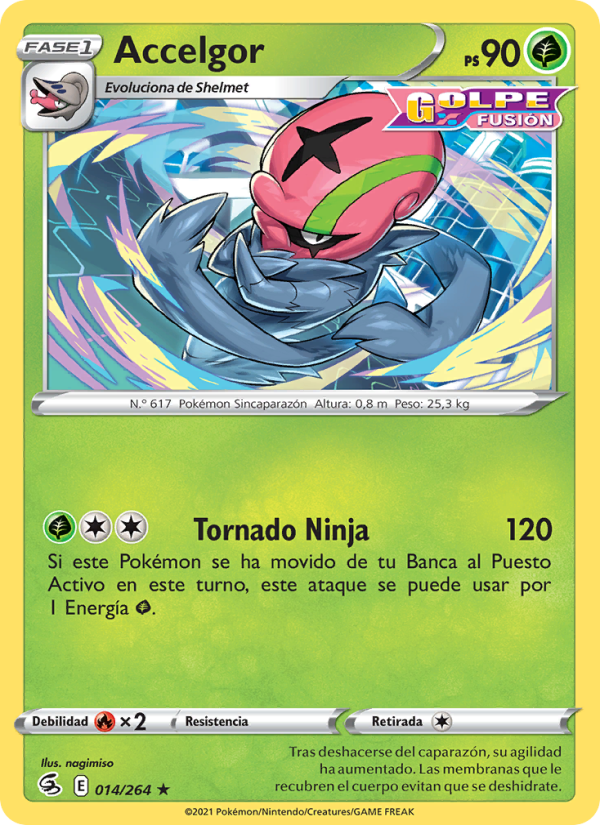 Accelgor 14 — Golpe Fusión (Spanish Pokémon TCG card)