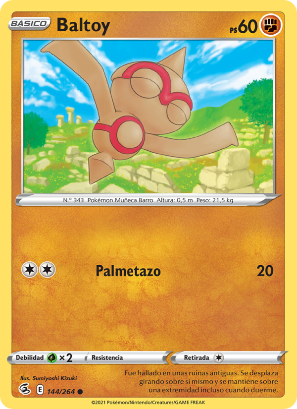 Baltoy 144 — Golpe Fusión (Spanish Pokémon TCG card)