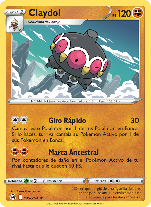 Claydol 145 — Golpe Fusión (Spanish Pokémon TCG card)