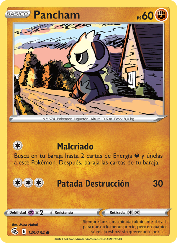 Pancham 149 — Golpe Fusión (Spanish Pokémon TCG card)